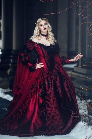 Burgundy and Black Wedding Dress, Wine Red Wedding Dress,halloween Wedding  Dress,gothic Wedding Dress, Custom Black Wedding Dress - Etsy